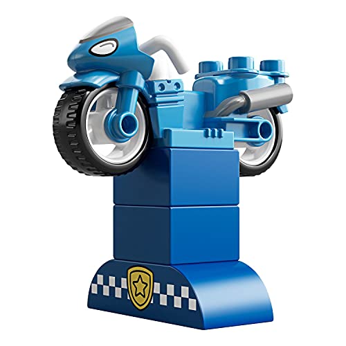 LEGO 10900 Duplo Town Moto de Policía, Juguete para Niños y Niñas +2 Años, Regalo para Bebé de Bloques de Construcción