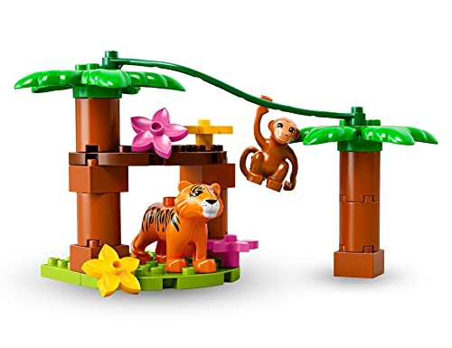 LEGO 10906 DUPLO Isla Tropical, Juguete de Construcción Educativo Casa de Árbol con Animales Salvajes y Mini Figuras