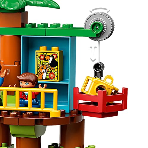 LEGO 10906 DUPLO Isla Tropical, Juguete de Construcción Educativo Casa de Árbol con Animales Salvajes y Mini Figuras