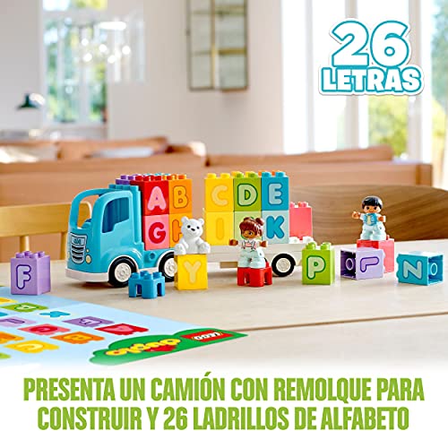 LEGO 10915 Duplo My First Camión del Alfabeto Juguete Educativo y de Aprendizaje para Bebes, Niños y Niñas +1,5 año con 2 Mini Figuras