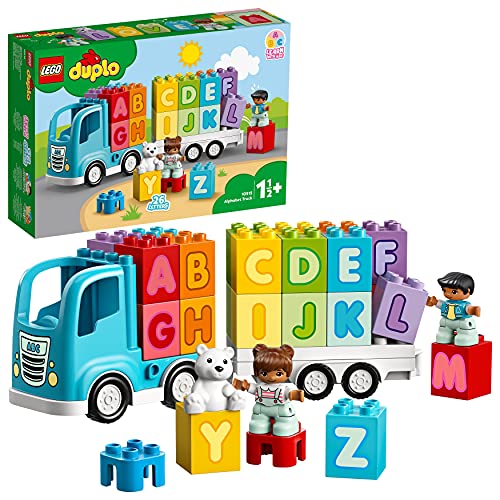 LEGO 10915 Duplo My First Camión del Alfabeto Juguete Educativo y de Aprendizaje para Bebes, Niños y Niñas +1,5 año con 2 Mini Figuras