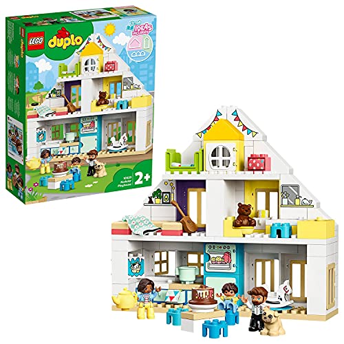 LEGO 10929 Duplo Town Casa de Juegos Modular, Juguete 3en1, Casa de Muñecas con Mini Figuras y Animales para Niños +2 años