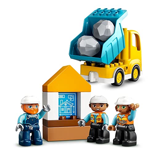 LEGO 10932 Duplo Town Derribo con Bola de Demolición con Camión Juguete, Grúa y Excavadora para Bebes 2+ años