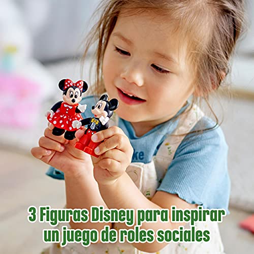 LEGO 10941 Duplo Disney Tren de Cumpleaños de Mickey y Minnie, Tren de Juguete para Niños, Incluye a Pastel y Globos de Cumpleaños