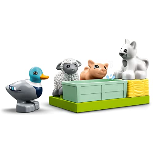 LEGO 10949 Duplo Granja y Animales Juguete de construcción para Niños de a Partir de 2 años, Mini Figuras de Pato, Cerdo, Oveja y Gato