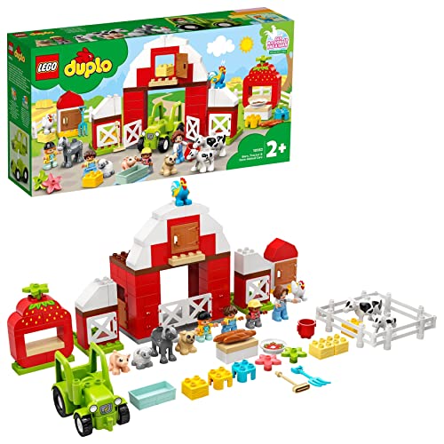 LEGO 10952 Duplo Granero, Tractor y Animales de la Granja, Juguete de construccón para Niños de a Partir de 2 años con Figuritas