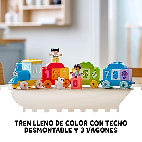 LEGO 10954 Duplo My First Tren de los Números: Aprende a Contar, Juguetes Educativos para Bebés +1.5 Año con Mini Figuras