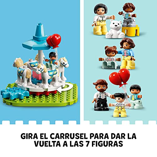 LEGO 10956 Duplo Town Parque de Atracciones con Tren de Juguete, Set de Construcción para Niños +2 Años