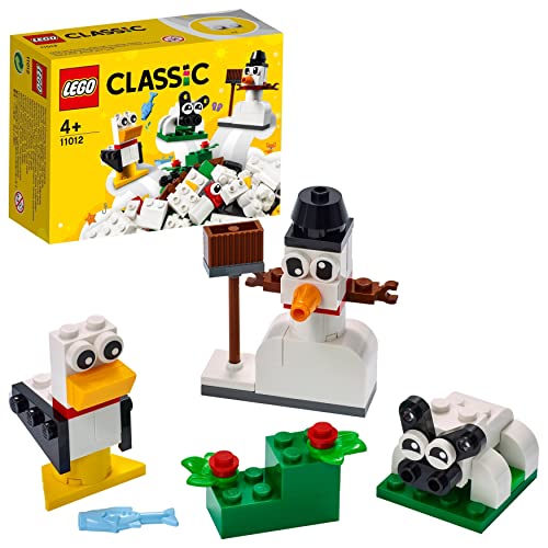 LEGO 11012 Classic Ladrillos Creativos Blancos Juego de construcción para Niños de 4 años con Muñeco de Nieve, Ovejas y más