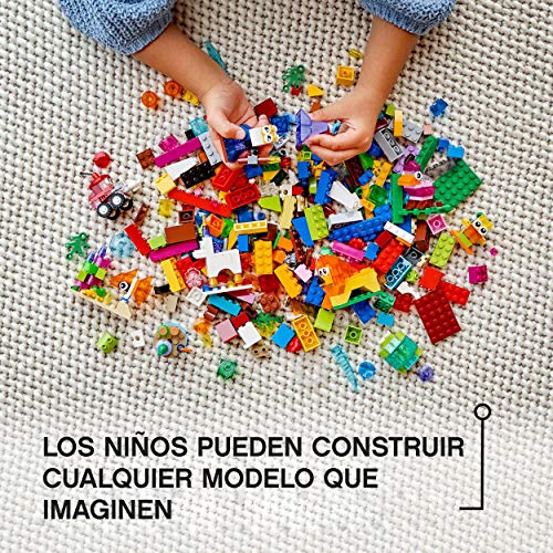 LEGO 11013 Classic Ladrillos Creativos Transparentes Juego de Construcción con Figuras de Animales para Niños y Niñas +4 Años