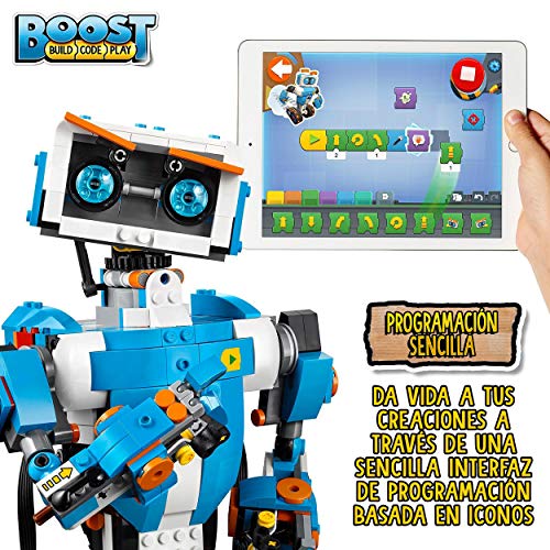 LEGO 17101 Boost Caja de Herramientas Creativas, Maqueta 5en1, Juguete de Construcción con App de Programación