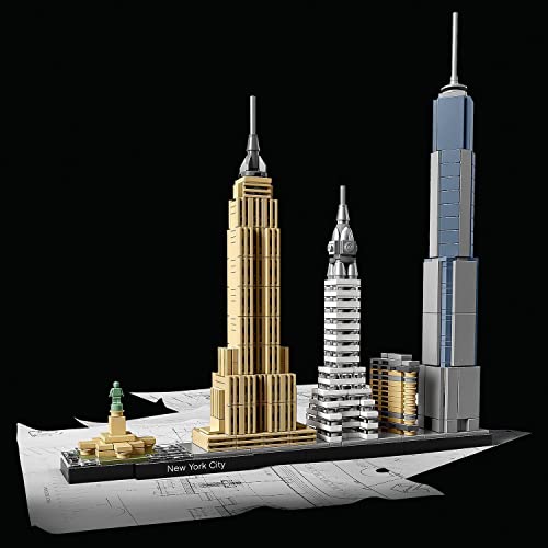 LEGO 21028 Architecture Ciudad de Nueva York, Maqueta para Construir, Regalos Originales de Manualidades y Decoración de Hogar