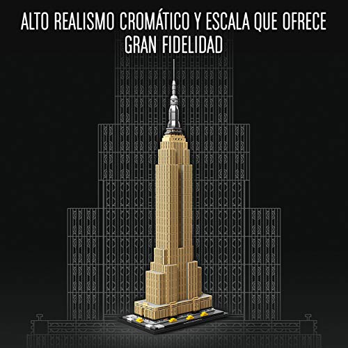 LEGO 21046 Architecture Empire State Building, Maqueta para Construir, Manualidades para Niños +16 años y Adultos