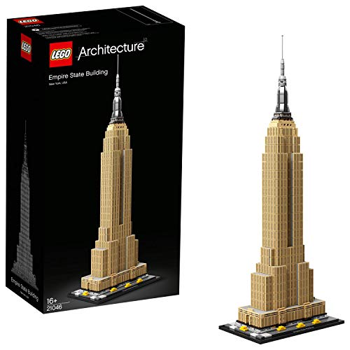 LEGO 21046 Architecture Empire State Building, Maqueta para Construir, Manualidades para Niños +16 años y Adultos