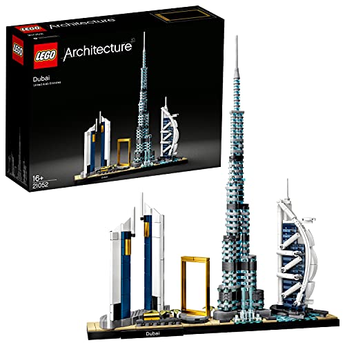 LEGO 21052 Architecture Skyline Collection Dubái, Set de Construcción, Modelo de Coleccionista, Maqueta Decorativa