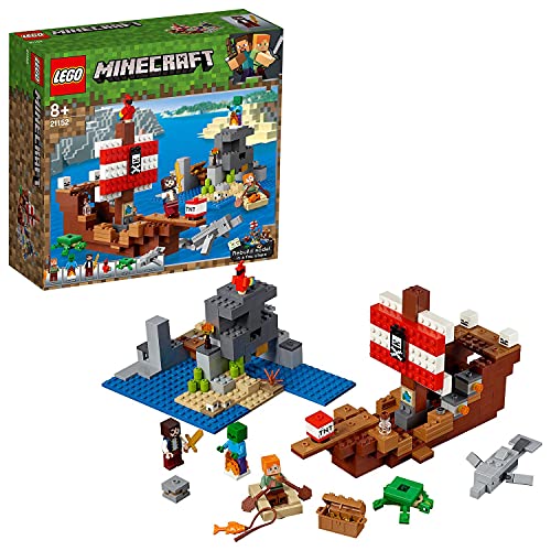 LEGO 21152 Minecraft La Aventura del Barco Pirata, Juguete de Construcción