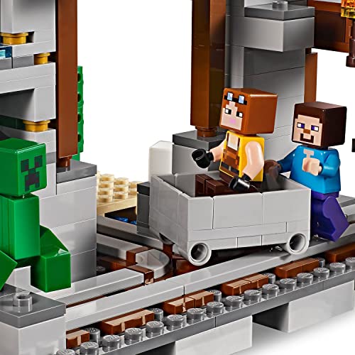 LEGO 21155 Minecraft La Mina del Creeper, Juguete de Construcción para Niños a Partir de 8 años con 4 Mini Figuras