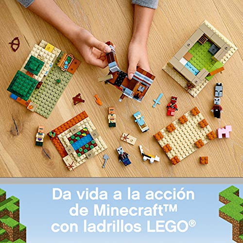 LEGO 21160 Minecraft La Invasión de los Illager, Juguete de Construcción para Niños +8 años Basado en el Videojuego