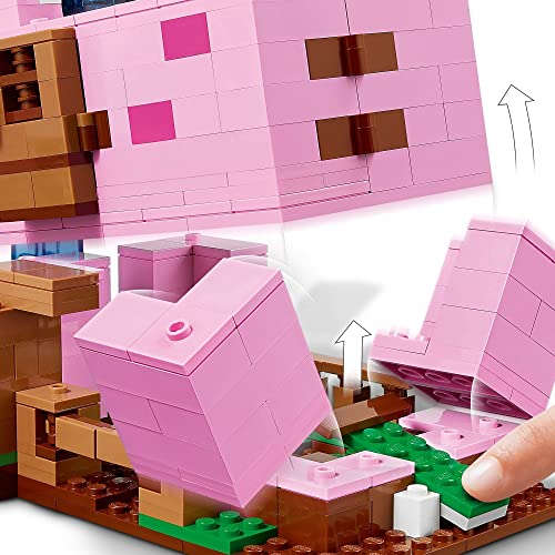 LEGO 21170 Minecraft La Casa-Cerdo, Set de Construcción con Figuras de Alex y Creeper