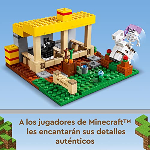 LEGO 21171 Minecraft El Establo de los Caballos, Juguete para Niños de 8 Años y Más con Caballos, Granja y Mini Figuras