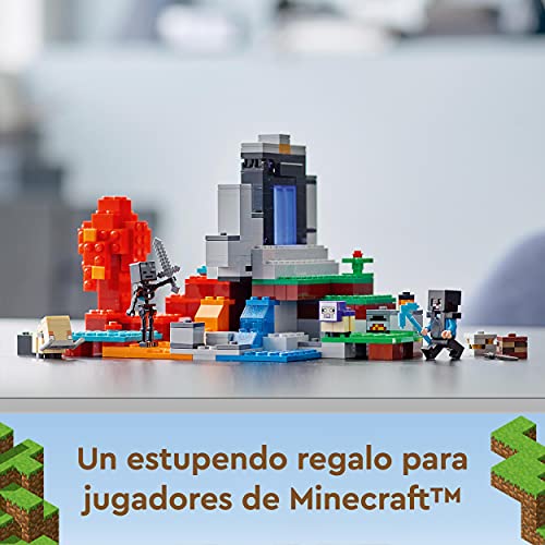 LEGO 21172 Minecraft El Portal en Ruinas Juguete de Construcción para Niños de 8 Años y Más con Mini Figuras