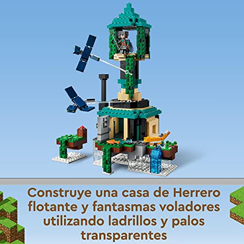 LEGO 21173 Minecraft La Torre al Cielo, Juguete de Construcción para Niños +8 Años con Figuras y Casa de Árbol Configurable