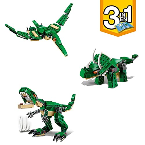 LEGO 31058 Creator 3en1 Grandes Dinosaurios, T. Rex, Triceratops o Pterodáctilo, Juguete de Construcción para Niños y Niñas +7 años