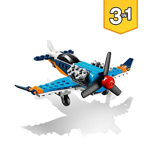 LEGO 31099 Creator 3 en 1 Avión de Hélice o Jet o Helicóptero Juguete de Construcción para Niños +6 años