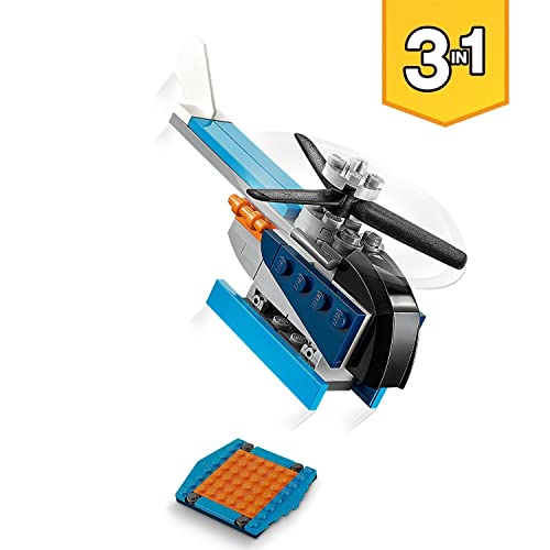 LEGO 31099 Creator 3 en 1 Avión de Hélice o Jet o Helicóptero Juguete de Construcción para Niños +6 años