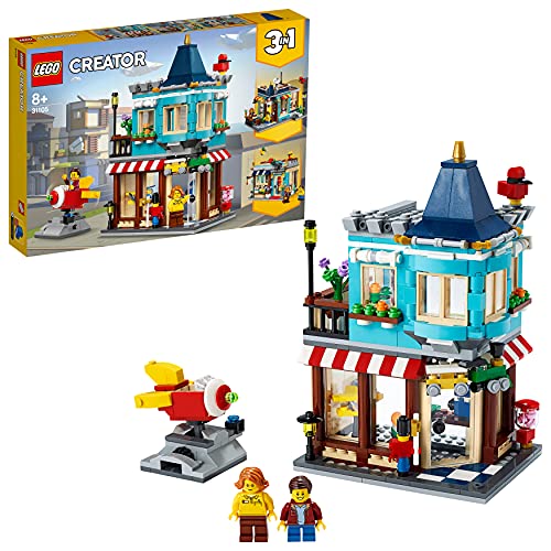 LEGO 31105 Creator Tienda de Juguetes Clásica, Set de Construcción 3en1 con Mini Figuras para Niños y Niñas +8 años