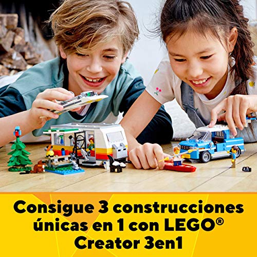 LEGO 31108 Creator Vacaciones Familiares en Caravana Juguete de Construcción