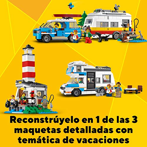 LEGO 31108 Creator Vacaciones Familiares en Caravana Juguete de Construcción