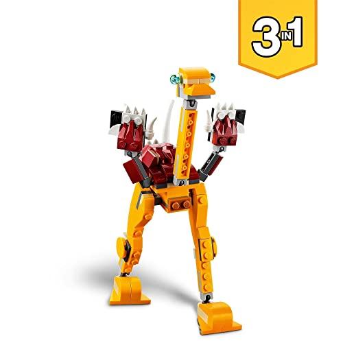 LEGO 31112 Creator 3en1 León Salvaje, Avestruz y Jabalí, Juguetes de Animales para Niños +7 Años con Figuras, Set de construcción