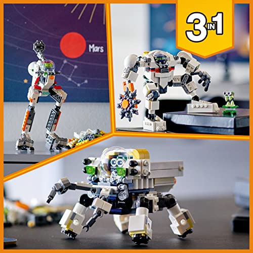 LEGO 31115 Creator 3en1 Meca Minero Espacial, Robot o Transportador de Carga, Juguete de Construcción para Niños y Niñas +8 Años