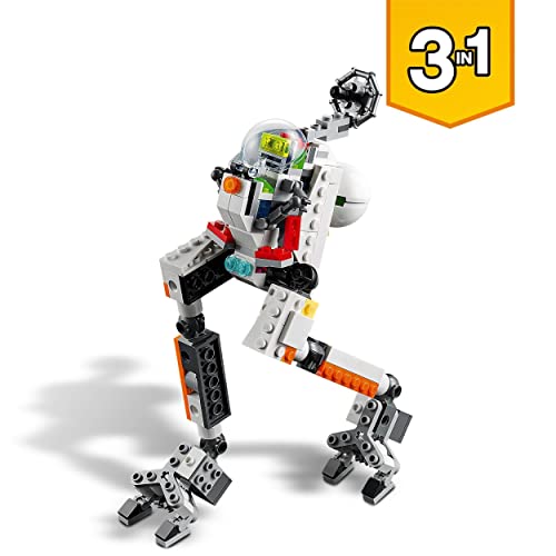 LEGO 31115 Creator 3en1 Meca Minero Espacial, Robot o Transportador de Carga, Juguete de Construcción para Niños y Niñas +8 Años