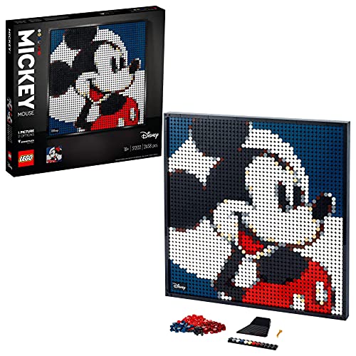 LEGO 31202 Art Disney’s Mickey Mouse Póster Set de Construcción Manualidades para Adultos Decoración de Pared Póster DIY