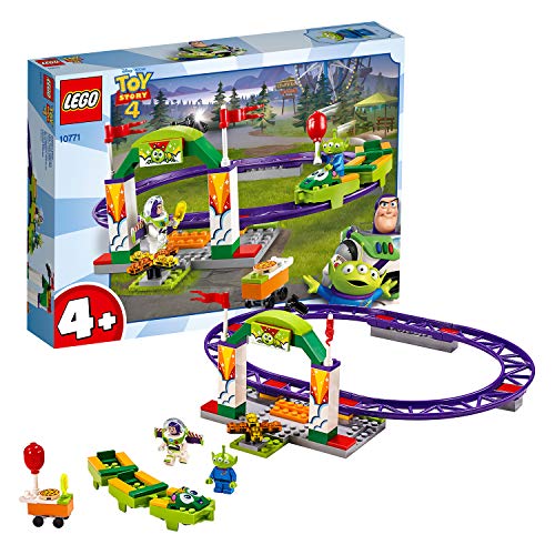 LEGO 4+ Toy Story 4: Alegre Tren de la Feria, Juguete de Construcción de Disney Pixar, Atracción con Minifigura de Buzz Lightyear (10771)