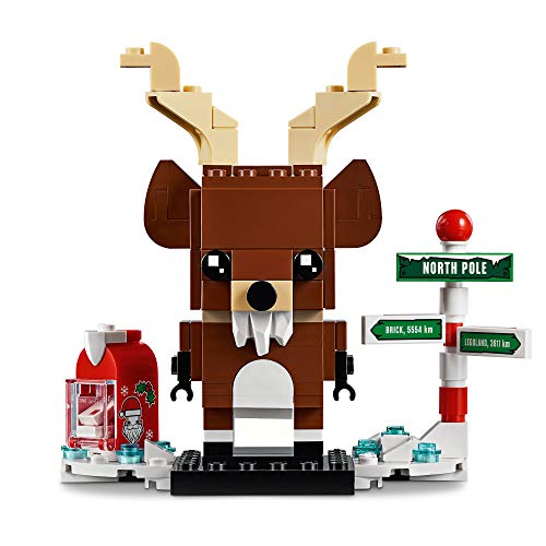 Lego 40353 Brickheadz Reno, Elfo y Elfillo Decoraciones y Adornos Navideños, Set de Construcción para Niños a Partir de 10 años