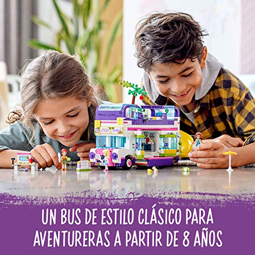 LEGO 41395 Friends Bus de la Amistad Juguete de Construcción para Niños y Niñas +8 años, Autobús con Piscina y Mini Muñecas