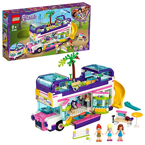 LEGO 41395 Friends Bus de la Amistad Juguete de Construcción para Niños y Niñas +8 años, Autobús con Piscina y Mini Muñecas