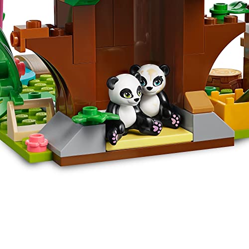 LEGO 41422 Friends Casa del Árbol Panda en la Selva Juguete de Construcción para Niños de +7 años con Mini Muñecas y Animales