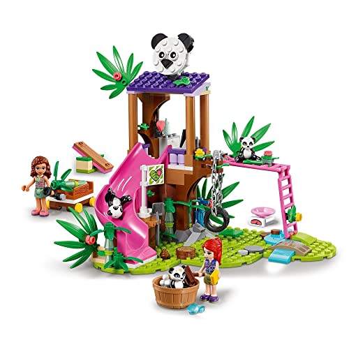 LEGO 41422 Friends Casa del Árbol Panda en la Selva Juguete de Construcción para Niños de +7 años con Mini Muñecas y Animales