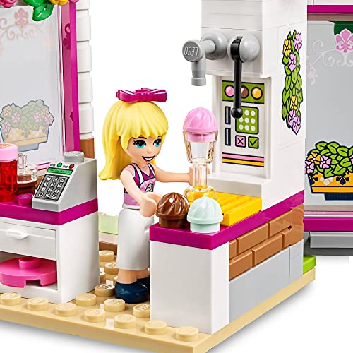 LEGO 41426 Friends Cafetería del Parque de Heartlake City, Set de Construcción con Cocina de Juguete y 2 Mini Muñecas