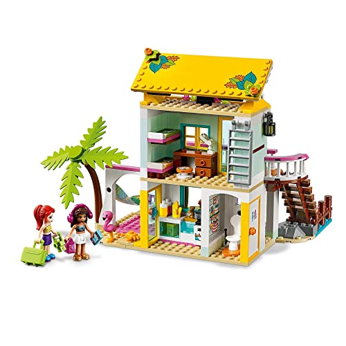 LEGO 41428 Friends Casa en la Playa Juguete de Construcción para Niños y Niñas de +6 años Casa de Muñecas con Mini Muñecas