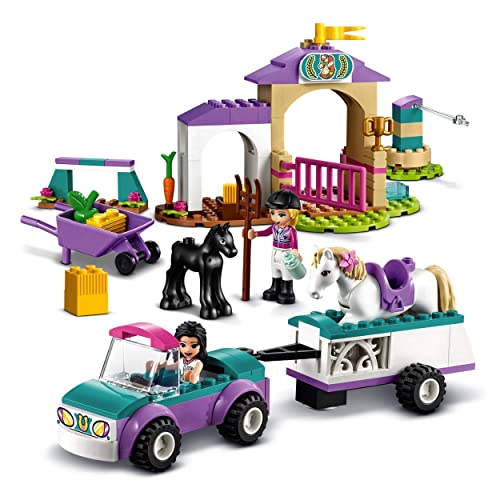 LEGO 41441 Friends Entrenamiento y Remolque Ecuestre, Juguete de Construcción para Niños +4 años con Figura de Caballo