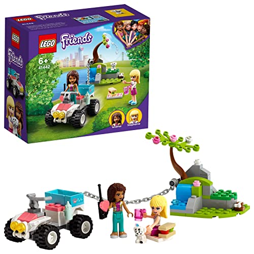 LEGO 41442 Friends Buggy de Rescate de la Clínica Veterinaria Set para Niñas de +6 años con Mini Muñecas Stephanie y Andrea