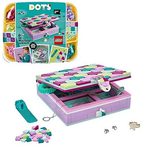 LEGO 41915 Dots Joyero Infantil Kit de Manualidades para Niños y Niñas de 6 años Decoración de Escritorio DIY