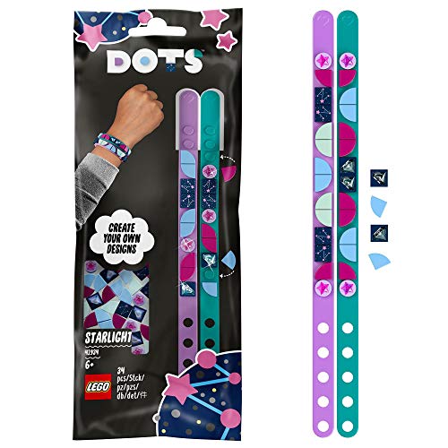 LEGO 41934 DOTS Pulseras Cielo Estrellado Kit de Manualidades para Niños y Niñas de +6 años Set de Bisutería DIY