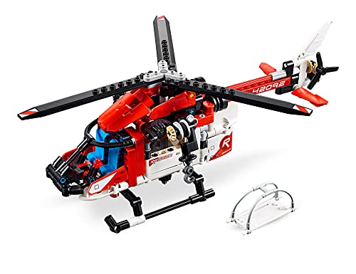 LEGO 42092 Technic 2 en 1 Helicóptero de Rescate o Avión, Juguete de Construcción para Niños a Partir de 8 años