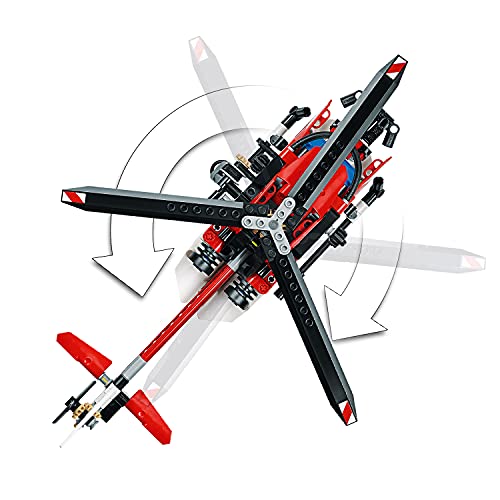 LEGO 42092 Technic 2 en 1 Helicóptero de Rescate o Avión, Juguete de Construcción para Niños a Partir de 8 años